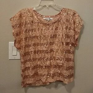 3 for $15! | FOREVER 21 | Rose gold sequins top | holiday | Women’s Size SP
